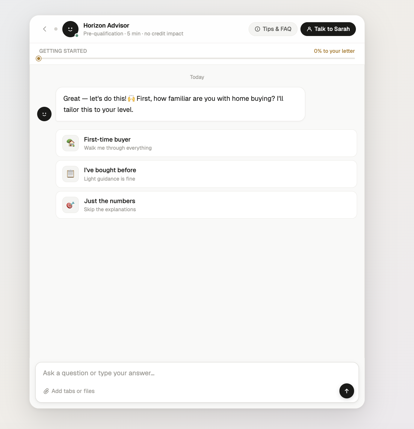 Experience level question with three adaptive paths